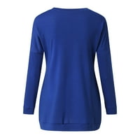 Ženske košulje od zime do jeseni, Casual majice s dugim rukavima Plus size preko majica s ispisom Caffe Latte