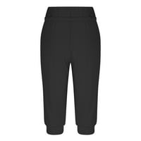 Ženske hlače a-list, ženske jednobojne elastične široke hlače, ravne široke hlače, crne 4
