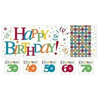 Proslavite divovski natpis Sretan rođendan u stilu s naljepnicama na mreži