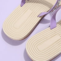 Ženske ravne sandale Rhinestone prsten mekani dni papuče casual ljeto udobne cipele na plaži