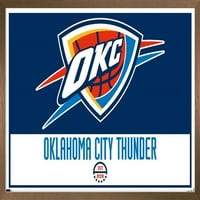 Grad Oklahoma Thunder - plakat s logotipom na zidu, 14.725 22.375