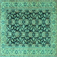 Tvrtka Aludes strojno pere pravokutne perzijske tirkizno plave tradicionalne unutarnje prostirke, 6 '9'