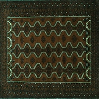 Tradicionalni unutarnji tepisi, Perzijska Tirkizno plava, kvadrat od 6 stopa