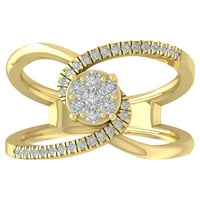 Araiya 14k Dijamantni prsten od žutog zlata, veličina 9