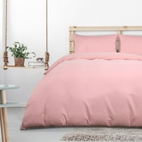 Jedinstveni popusti, jedinstvene ponude poplun Pom Pom set posteljine od A-listera, ružičasti, Jednobojni Print