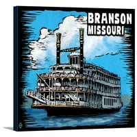 Branson, Missouri - veslača Wheeler Scratchboard - PLAST LANTERN PRESS