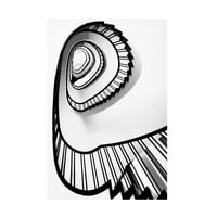 Ercan sahin 'Spiralno stubište stubišta' platno umjetnost
