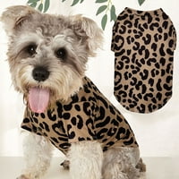 Shulemin prsluk za kućne ljubimce, mačja majica okrugla vrata u boji, odgovarajuća leopard-rezistentna na dviju