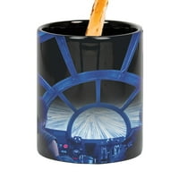 Zvjezdani ratovi Toplina Promjena šalice za kavu - Rey & Chewie u kokpitu Millennium Falcon Hyperspace