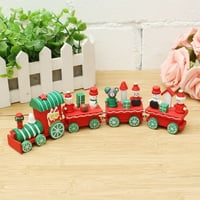 Setovi Xmas vlak drveni božićni Djed Mraz snjegović vlak za djecu Svečana poklon igračka