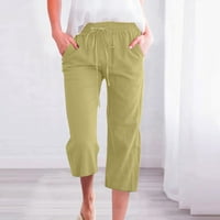 Ženske Ženske tajice Plus Size modne ženske Ležerne jednobojne rastezljive široke hlače ravne široke hlače s džepom