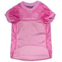 Kućni ljubimci Prvi NFL Carolina Panthers Pink Jersey za pse i mačke, licencirani nogometni dresovi - ekstra mali