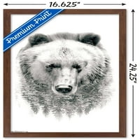 Plakat na zidu s medvjeđim drvećem, 14.725 22.375