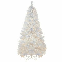 7,5 stopa visoka Umjetna Bijela smreka, potpuno osvijetljeno božićno drvce s unaprijed osvjetljenjem