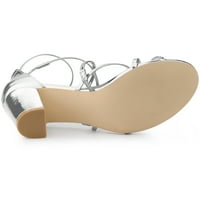 Jedinstvene povoljne povoljne sandale ženske potpetice Strappy crisscross sandale