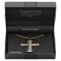 Američka razmjena muške ogrlice od nehrđajućeg čelika Zlatni križ ogrlica