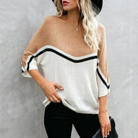 Rasprodaja laganih džempera za žene, džemper s okruglim vratom, pleteni pulover, džemper veličine plus s prilagođenim