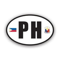 Filipinska ovalna naljepnica s naljepnicama-samoljepljivi vinil - otporan na vremenske uvjete-Proizvedeno u SAD-u-pozivni
