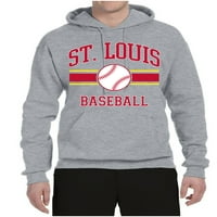 Wild Bobby City of St Louis Baseball Fantasy Fan Sports Unise Hoodie Twie majica, Heather Grey, XX-velika