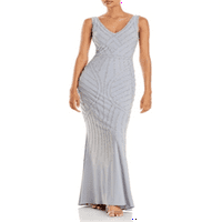 Aqua ženska ukrašena haljina od stupaca siva veličina 6