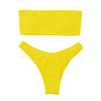 Nove žene Čvrsti kupaći kostimi Žene'Removable remen zamotavanje jastučića visoki struk bikini set za kupaći kostim