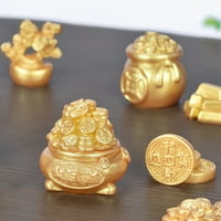 Povoljna imitacija zlatni ingot ukras plastične maskote zanatske zanatske dekor zlatni akrilni led lažni plastični