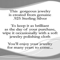 Brilliance Fini nakit Bijela kubična cirkonija srca Stud Stud Sterling Silver Silver