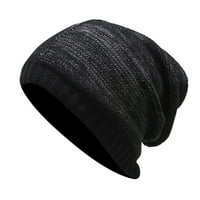 Šeširi za žene modni muški i ženski jednobojni lako se podudaraju pleteni šešir s natpisom vunena kapa crna kapa