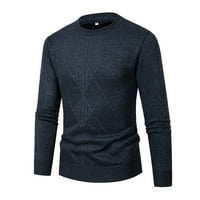 Entyinea mens džemperi casual turtleneck vitki fit osnovni vrhovi lagani pulover mornarice xxl