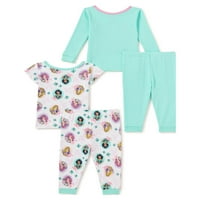 Set pijama od lika za mališani, 4-komad, veličine 12m-5T