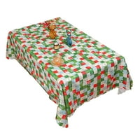 Očišćeni božićni pravokutnik Tablecloth, božićni stolnjak 4,92x6ft pravokutnik, praznični odmor za praznike za