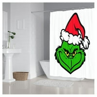 Božićna Grinch zavjesa za tuširanje Vodootporna tkanina zimska zavjesa za tuširanje lako se čisti hotelska kvalitetna