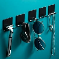 Bok.Otmjeni stalak za brijanje za bradu u kupaonici Ručni trimer za bradu zidni držač Aluminijska vješalica crna