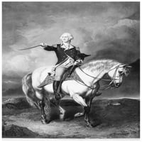 George Vašington. Prvi Predsjednik Sjedinjenih Država. Vašington Pozdravlja Trenton Field. Čelik