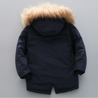 Dječja zimska topla jakna Dječji Kaputi za dječake prošivena jakna obložena PU kožom gusta zimska jakna