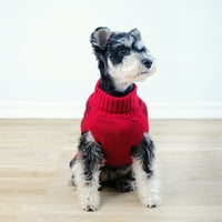 Pulover za pse za pse, Topla odjeća za kućne ljubimce, Božićni udobni džemperi za pse s visokim vratom za zimu