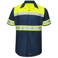 Muška radna košulja s kratkim rukavima u boji visoke vidljivosti u boji - tip 1. razreda