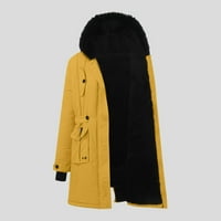 CaicJ jakne za žene plus veličine dnevno zimski kaput ovratnik dugih rukava jakna vintage zgušnjavanje jakne ženke