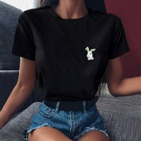 Podplug ženska seksi modna majica casual kratkih rukava ljetne zabave tiskane vrhove