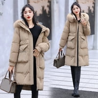 Ženska zimska jakna topli kaput vitki patentni zatvarač deblji kaput nadmašuje na klirensu