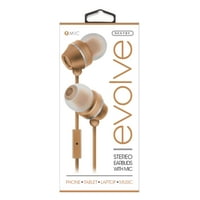 Earbud i In-Ear slušalice Sentry Industries HM165: stereo uši s ulaznim mikrofonom u ružičastom zlatu