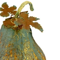 14 narančasta i zlatna izdužena jesenska bundeva metalni stolni ukras