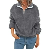 Džemper s okruglim vratom za žene Ženske dukserice s okruglim vratom s spuštenim ramenima prevelika dukserica