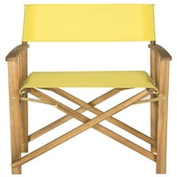 Redateljska stolica za vanjsku terasu od 2 komada-prirodno Žuta
