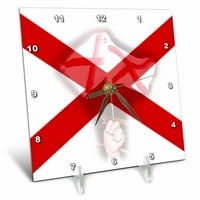 3-inčni stolni sat s lepršavim malim zastavicama - od