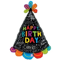 Rođendanski šešir doodles folija Mylar Balloon - Party zalihe ukrasa