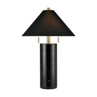 Stolna svjetiljka od 26 inča visoka s 2 žarulje - Crna