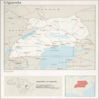 Galerijski plakat 24, M. 36, CIA-ina Karta Ugande iz 1976. godine