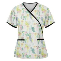 Ljetni vrhovi za žene ljetna radna odjeća bluza kratkih rukava radna odjeća Košulje 5 inča