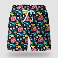 Kupaće gaće Muške hlače za plažu s havajskim printom u tamnoplavoj boji, u ' Nhu